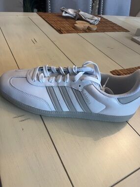 adidas White and Gray Athletic Shoes